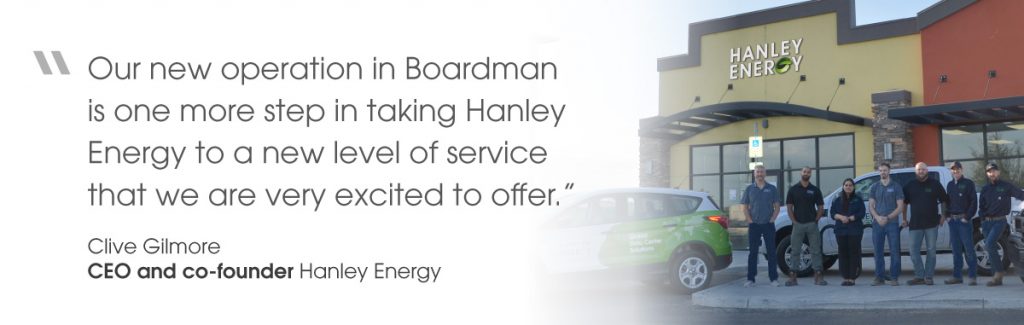 Quote from Hanley Energy CEO and co-founder, Clive Gilmore on exciting announcement for Pacific Coast and Mission Critical Sector